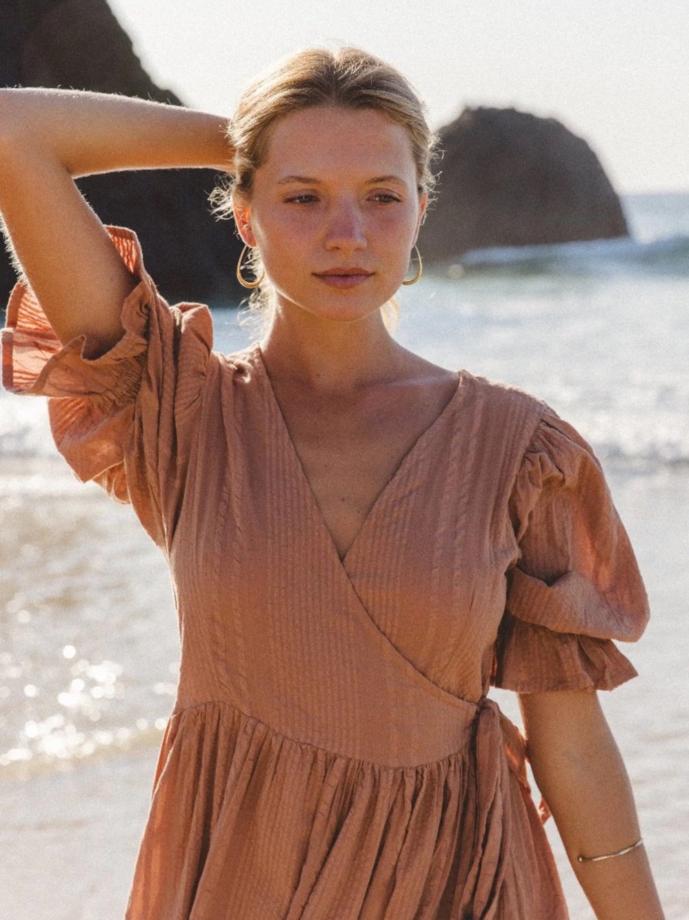 Daughters of India Uma Maxi Dress Clay Small NWT Sold Out on the Website - Picture 2 of 9
